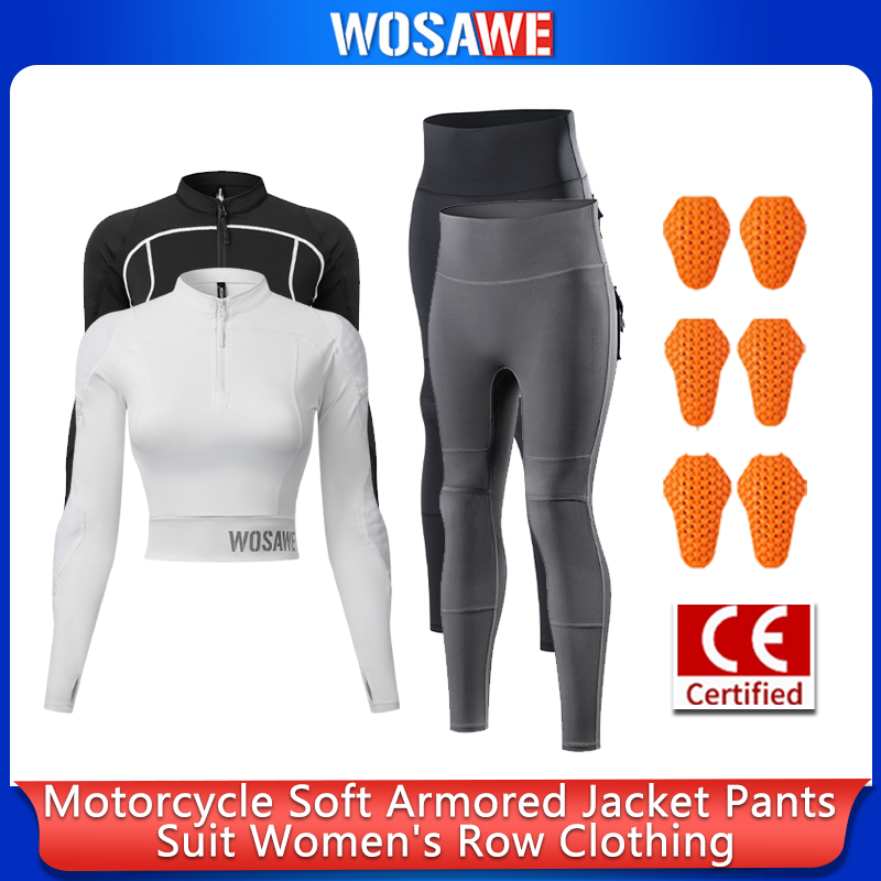 Motorcycle Gear Full Set - WOSAWE Women Motorcycle Riding Suit Summer