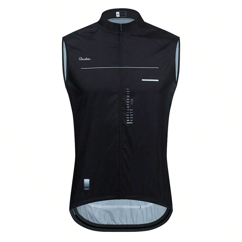 Motorcycle Gear Vest - Black Sleeveless Mesh Cycling Jersey Windproof