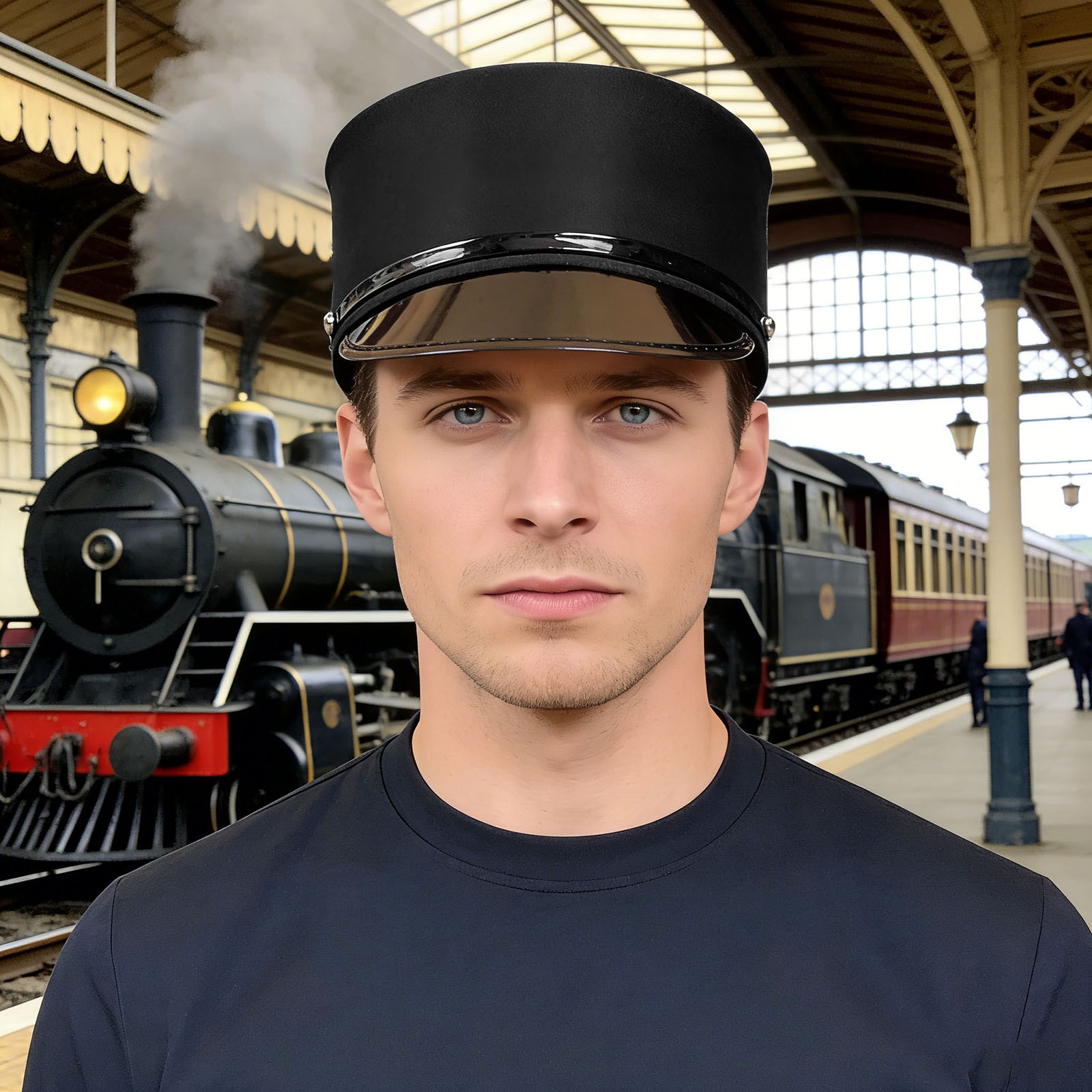 Train Engineer Conductor Drive - Helmet Full Face ulasan dan harga