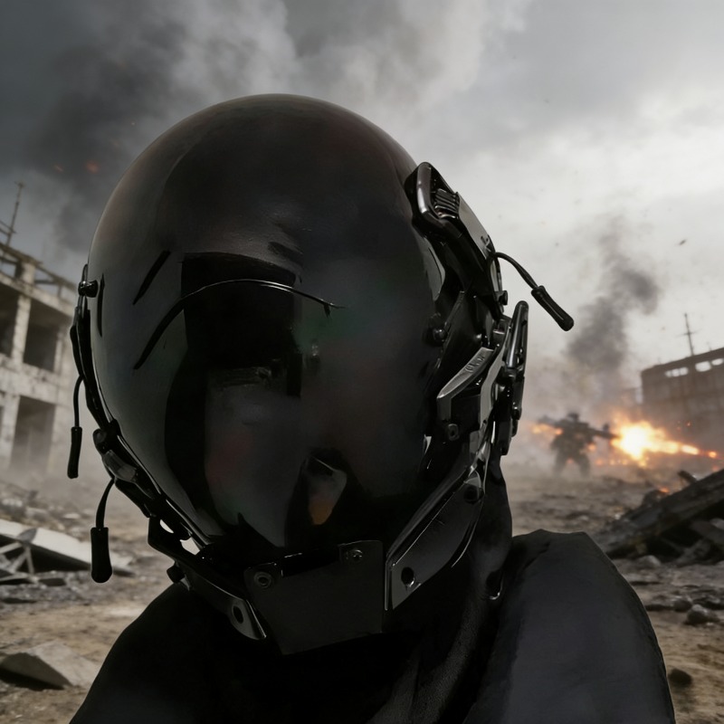 Mecha style cyberpunk helmet m - Helmet Full Face ulasan dan harga