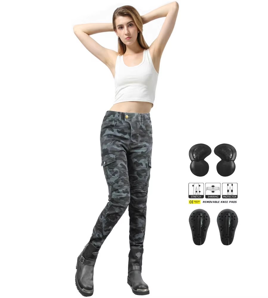 Women Jeans Camouflage Motorcy - Motorcycle Gear Testing ulasan dan harga
