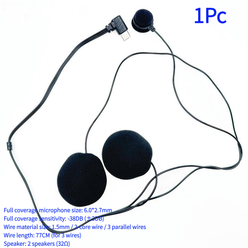 1Pc Type-C Plug HD Noise Reduc - Helmet Full Face ulasan dan harga