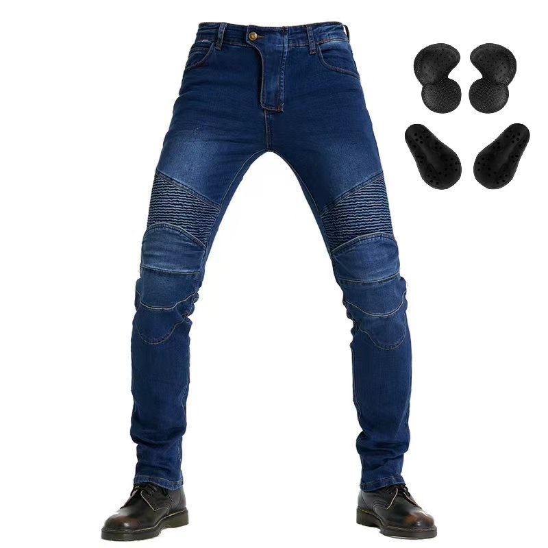 Men Jeans Embroidery Motorcycl - Motorcycle Gear Testing ulasan dan harga