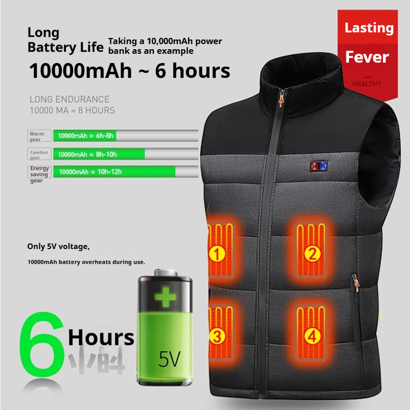 Heated Vest Unisex Charging He - Motorcycle Gear Vest ulasan dan harga